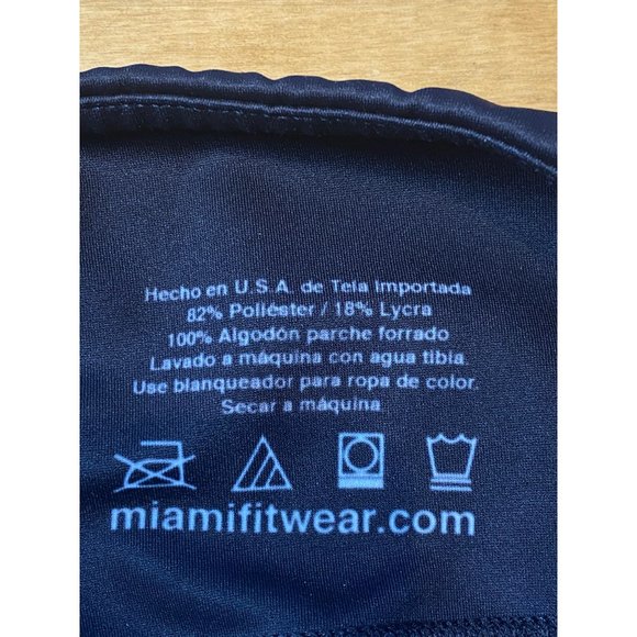 Peloton X Kali Retro Crop Leggings Medium Black w Stripes USA - Picture 13 of 16